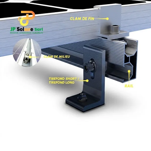 Kit d'accessoires de montage et de fixation pour panneaux solaires