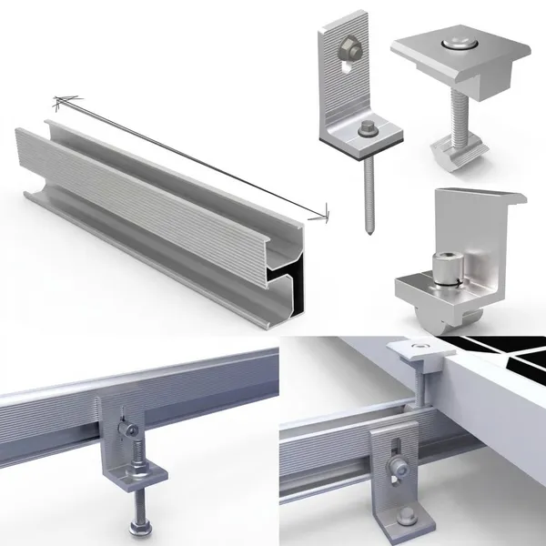 Kit de fixation structurelle — Rails aluminium 3M & accessoires